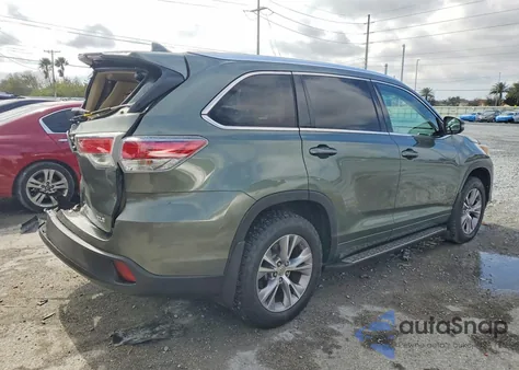 2015 Toyota Highlander Xle из США, поврежденный, VIN 5TDKKRFH6FS079250